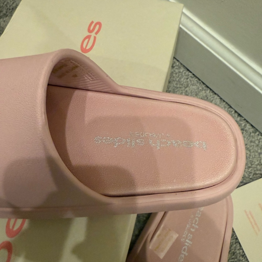 J-SLIDES Pink & Black Slide Sandals-$20 each pair